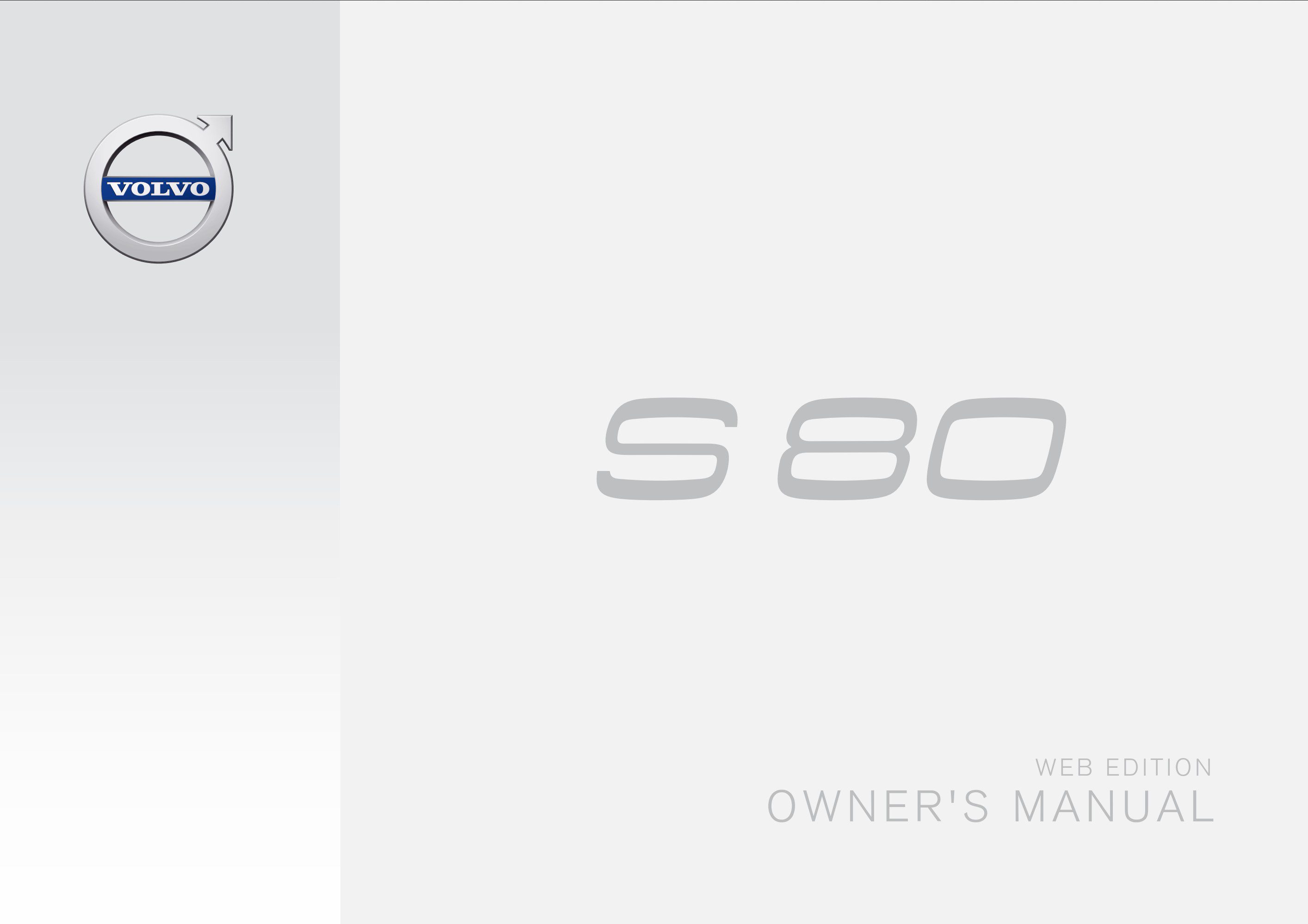 2016 volvo s80 owner's manual