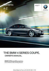 2017 bmw 4 series owner's manual