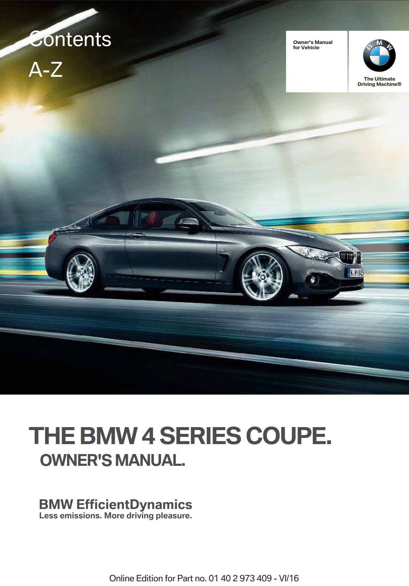 2017 bmw 4 series owner's manual