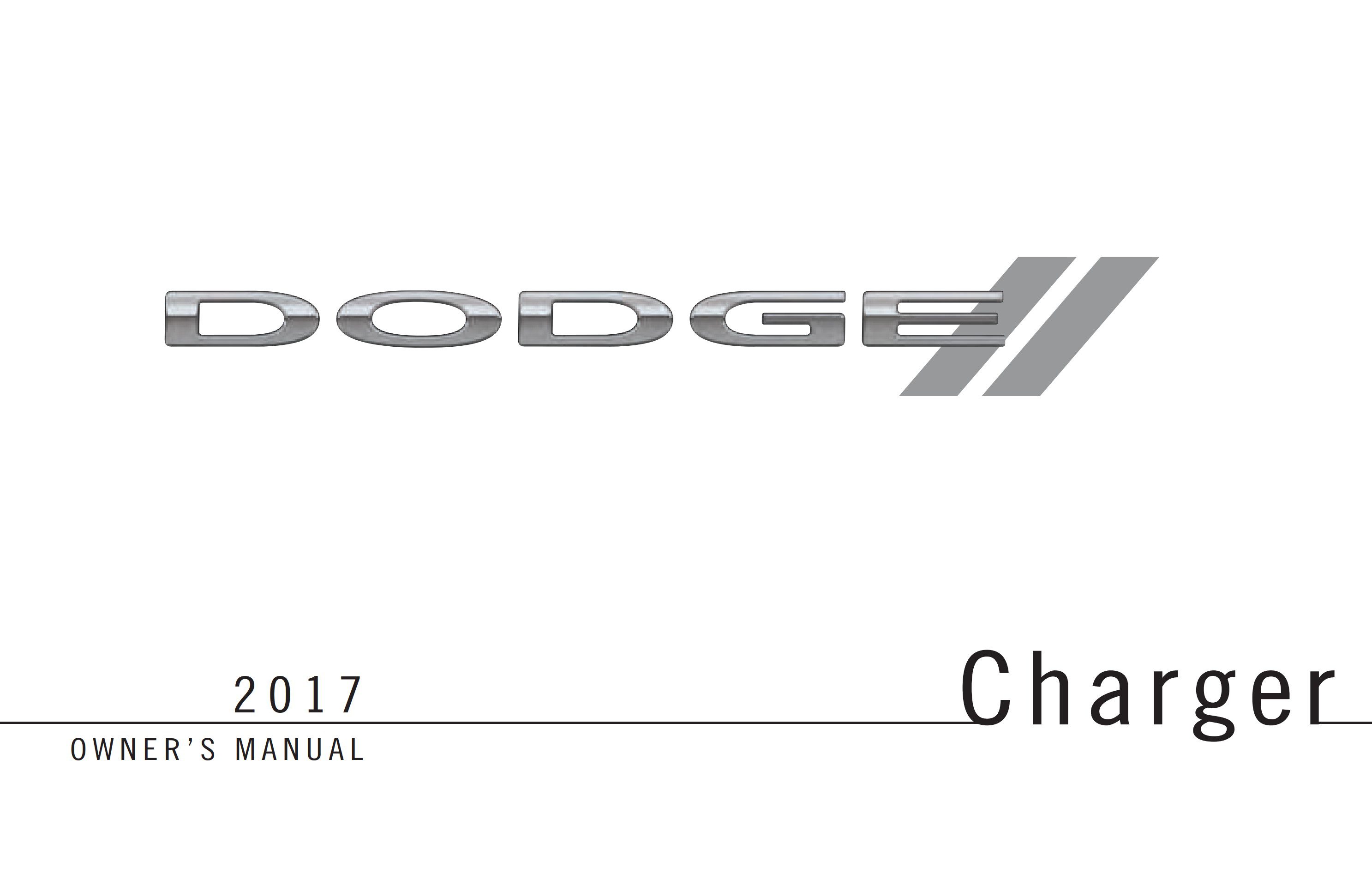 2017 dodge charger owner manual