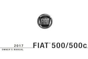 2017 fiat 500c owner manual