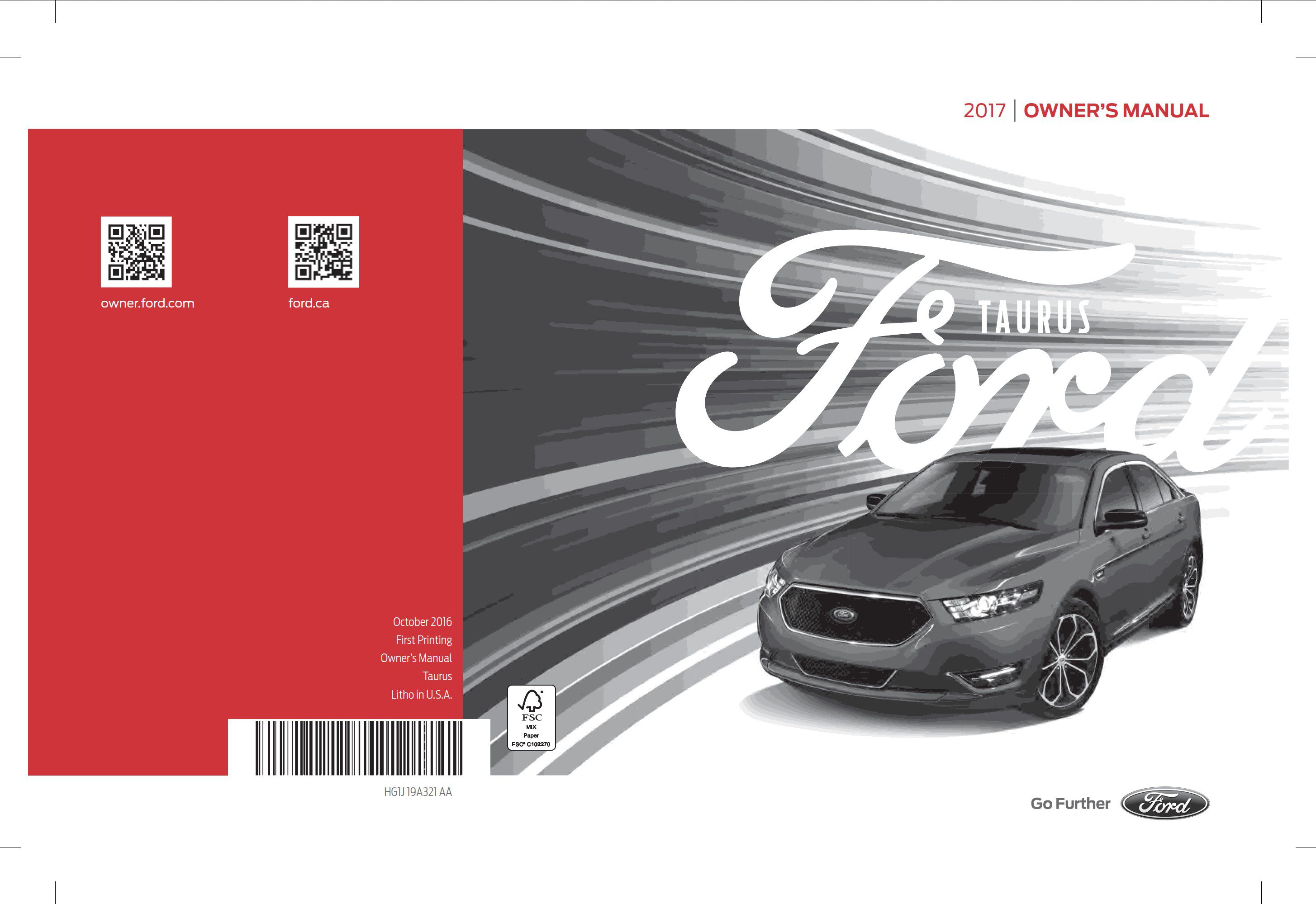 2017 ford taurus owner's manual