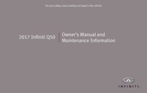 2017 infiniti q50 owner's manual