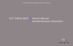 2017 infiniti qx50 owner's manual