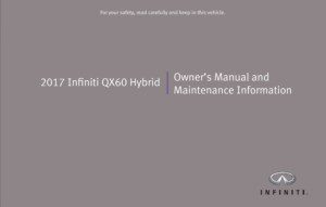 2017 infiniti qx60 hybrid owner's manual