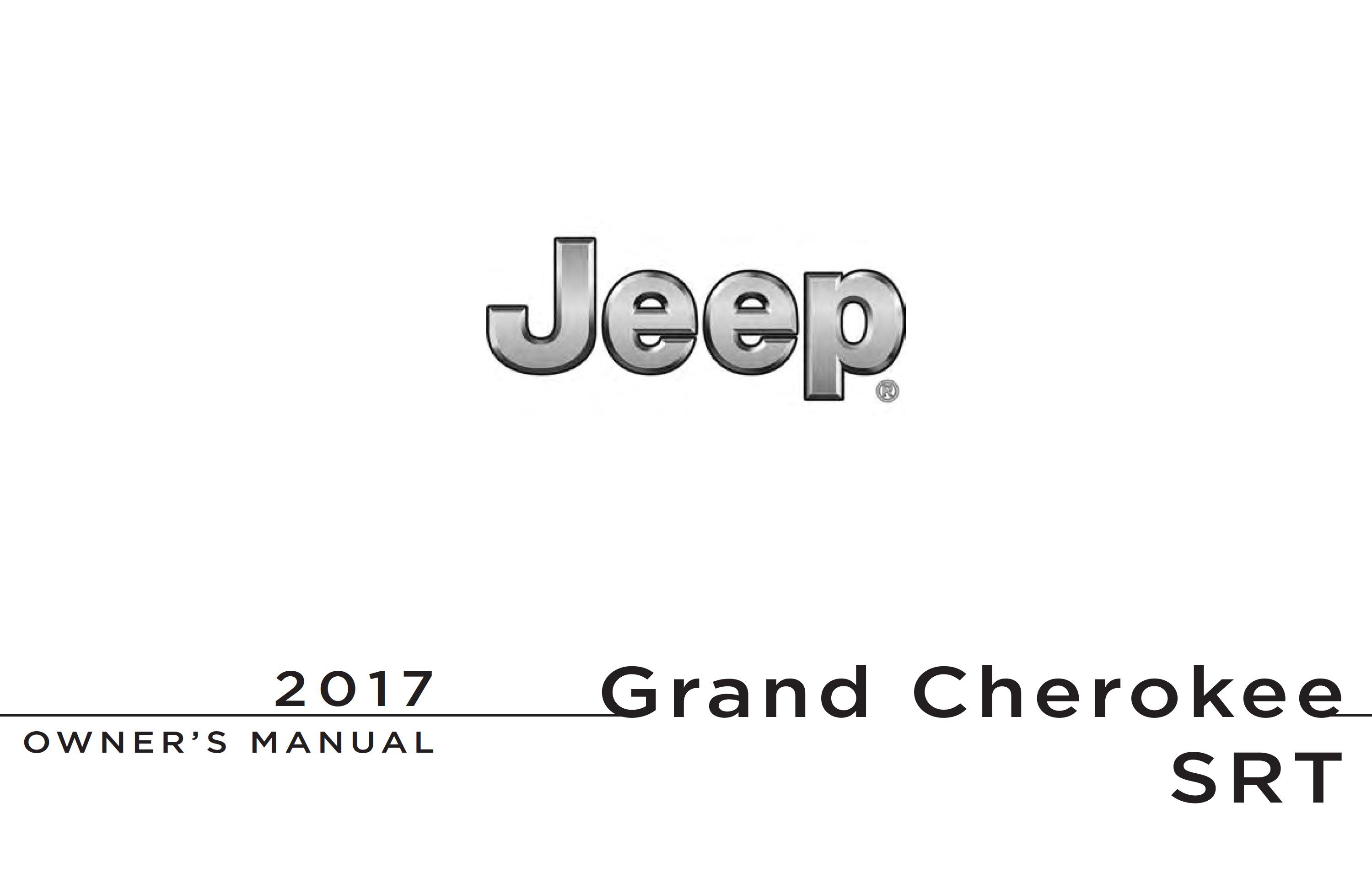 2017 jeep grand cherokee srt owner manual