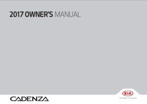 2017 kia cadenza owner manual