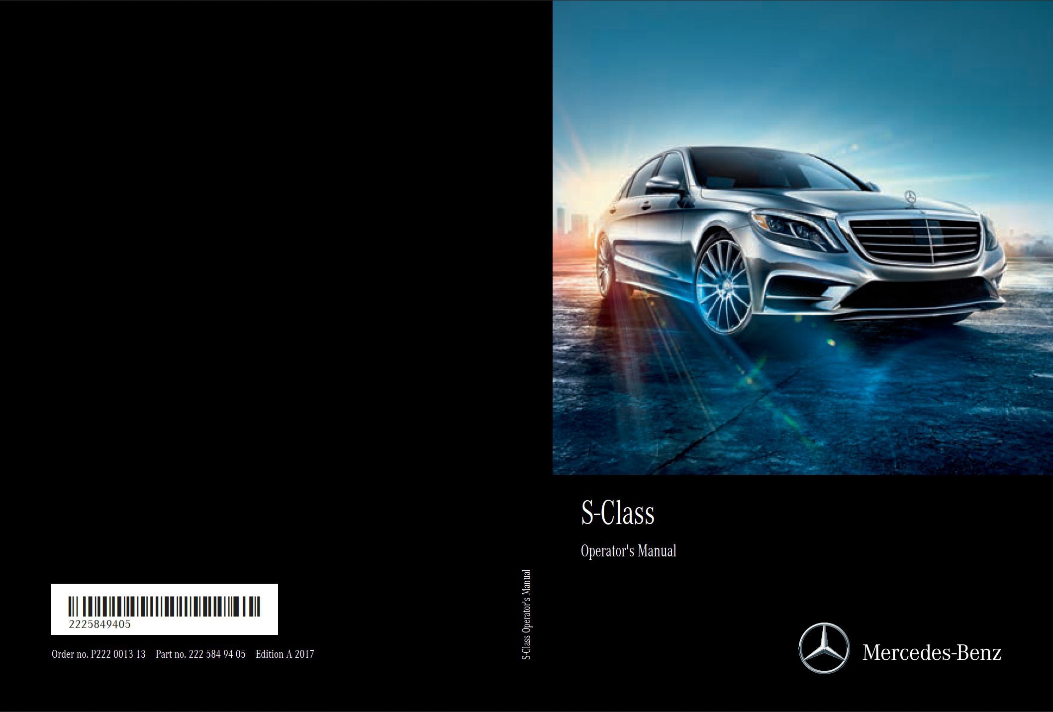 2017 mercedes benz s class owner's manual