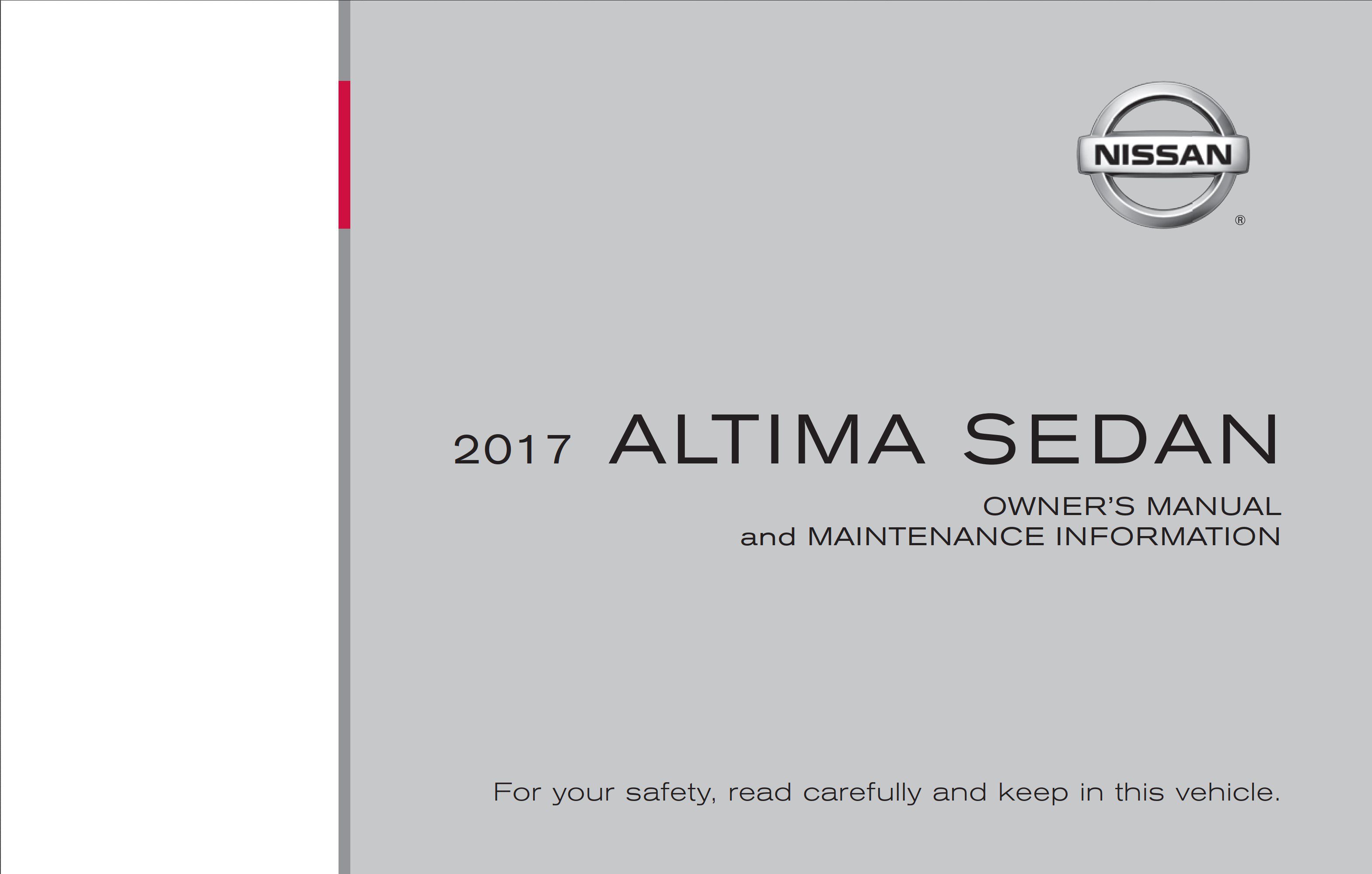 2017 nissan altima sedan owner's manual