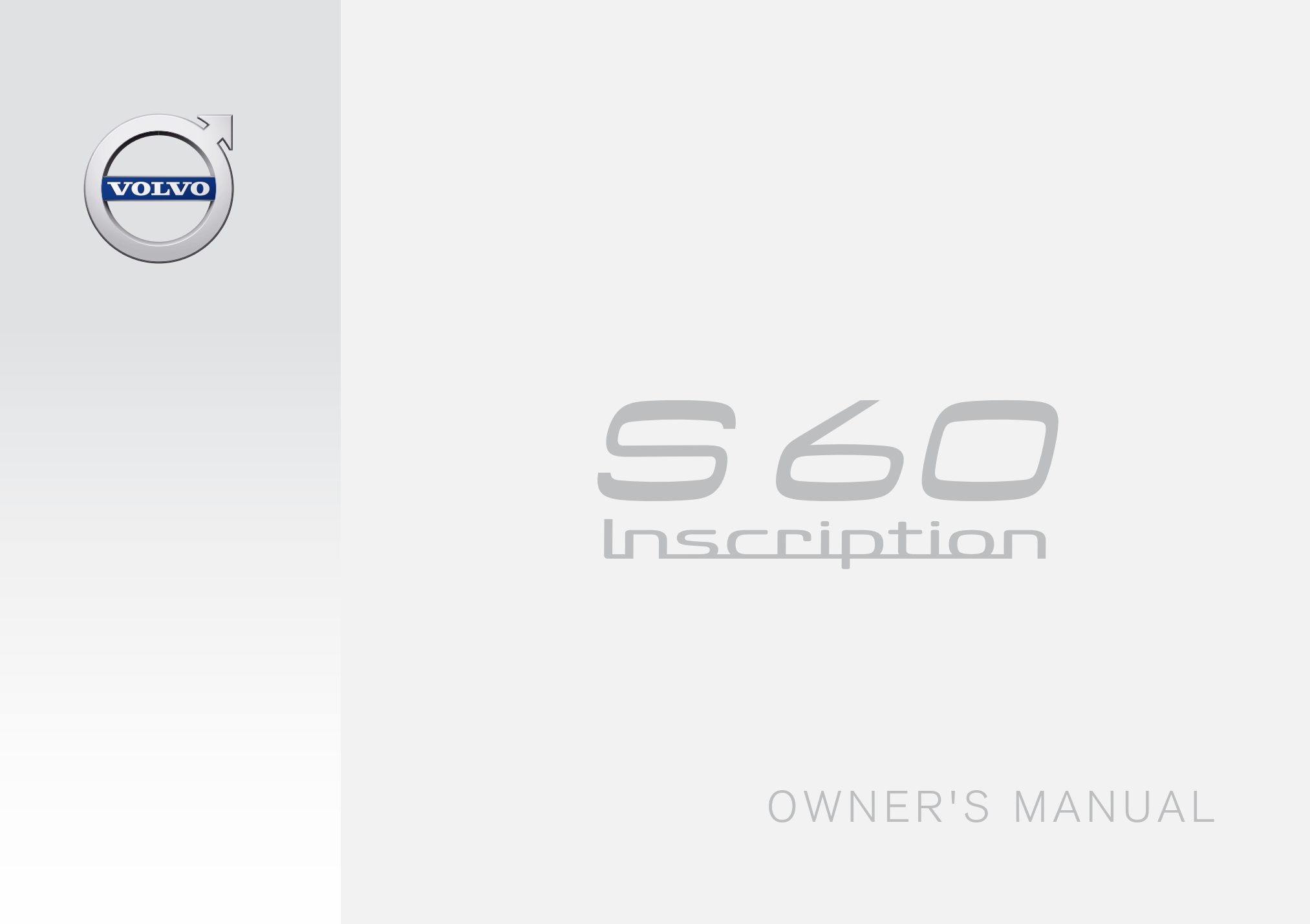 2017 volvo s60 inscription owner's manual