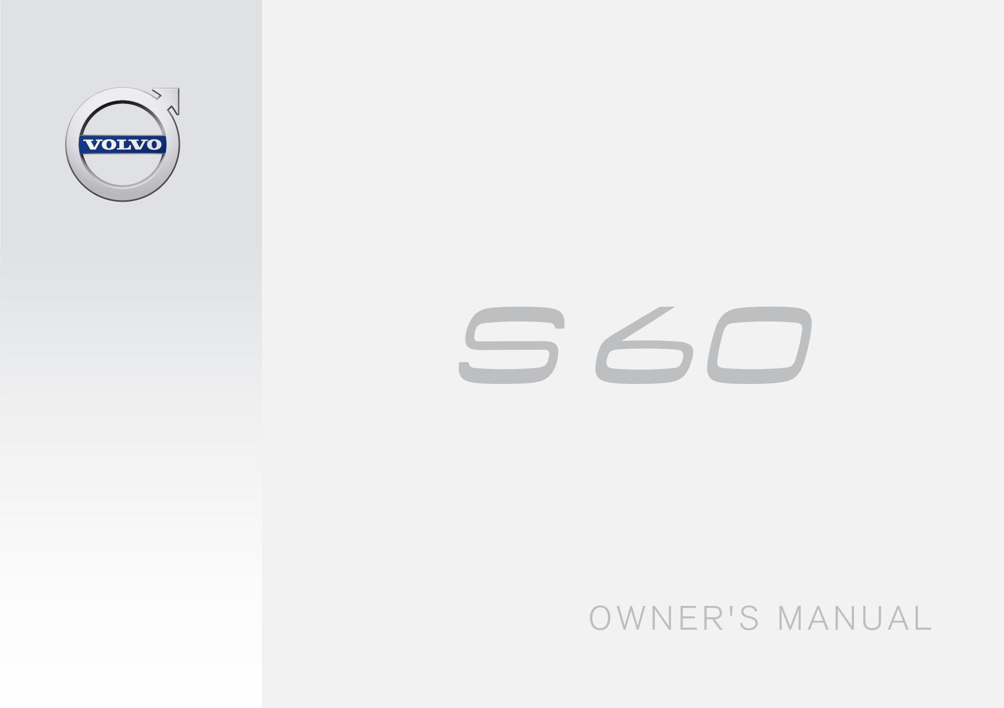 2017 volvo s60 owner's manual