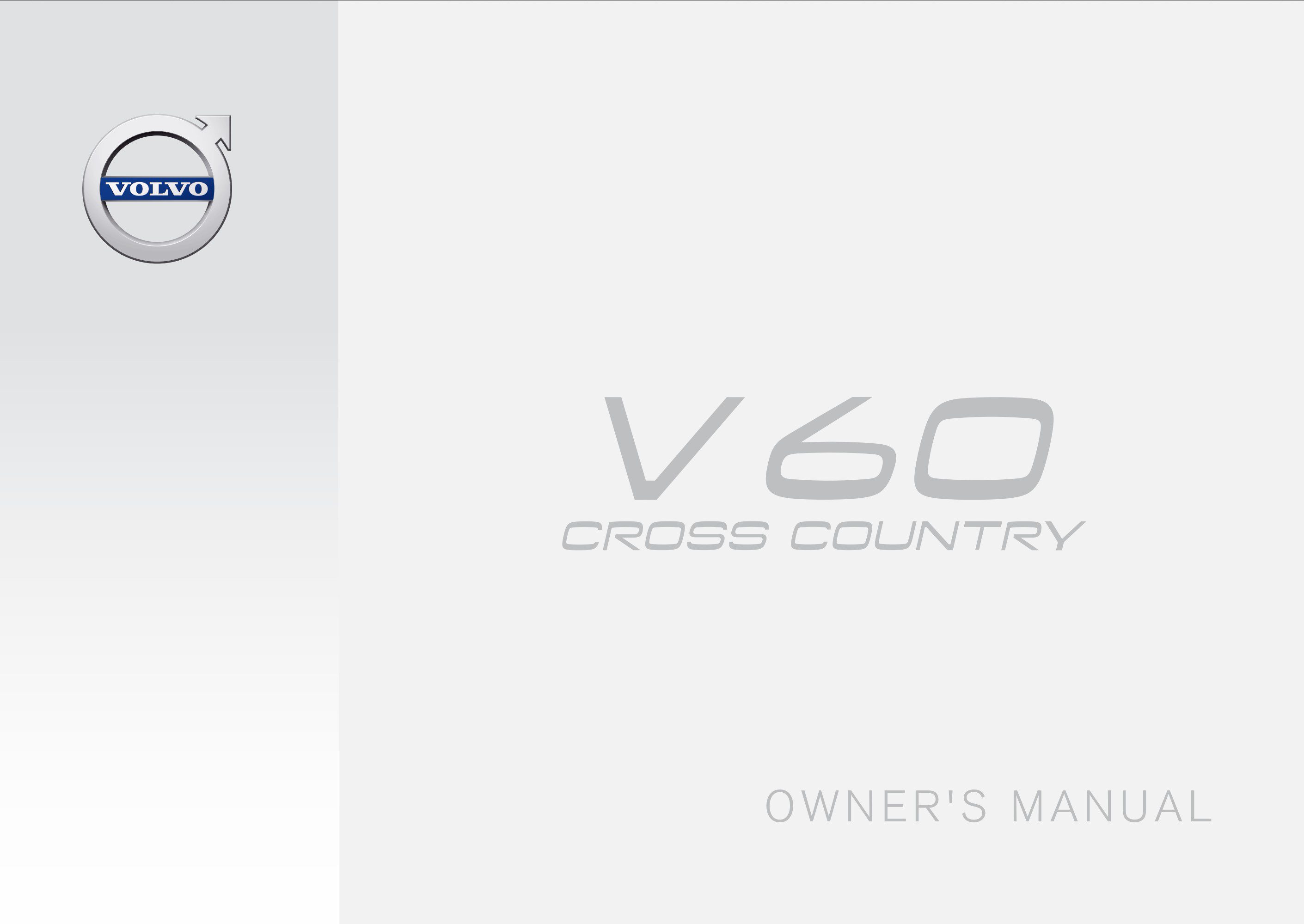 2017 volvo v60 cross country owner's manual