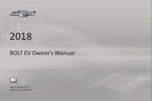 2018 chevrolet bolt ev owner's manual