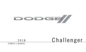 2018 dodge challenger owner's manual