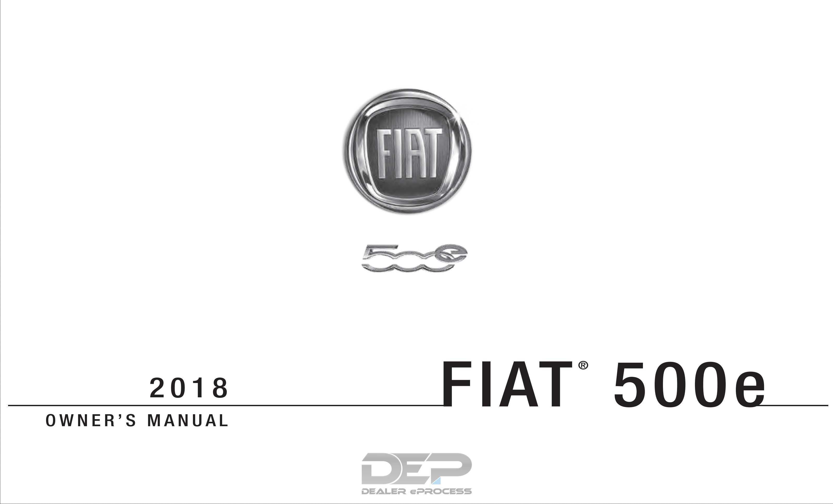 2018 fiat 500e owner's manual