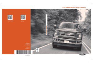 2018 ford f450 super duty owner's manual