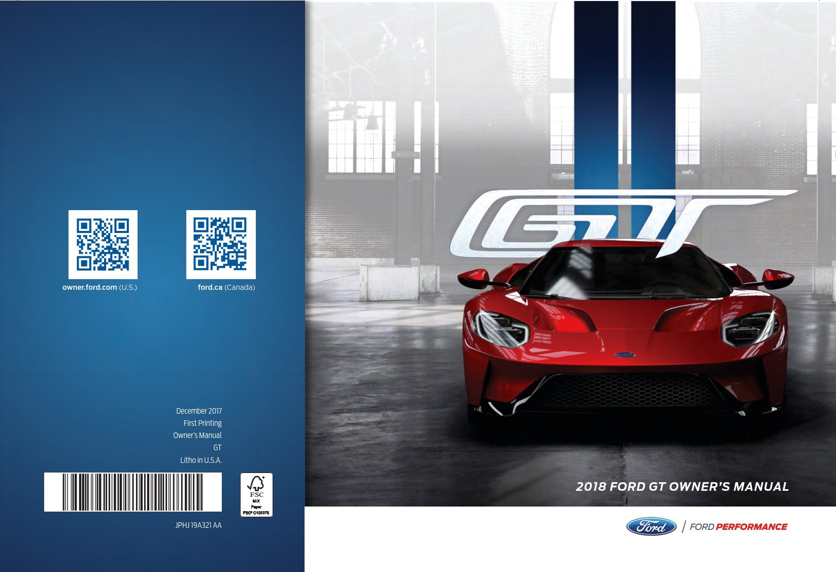 2018 ford gt owner’s manual