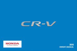 2018 honda cr v owner's manual