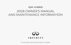 2018 infiniti q50 hybrid owner's manual