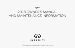 2018 infiniti q60 owner's manual