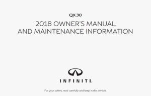 2018 infiniti qx30 owner's manual