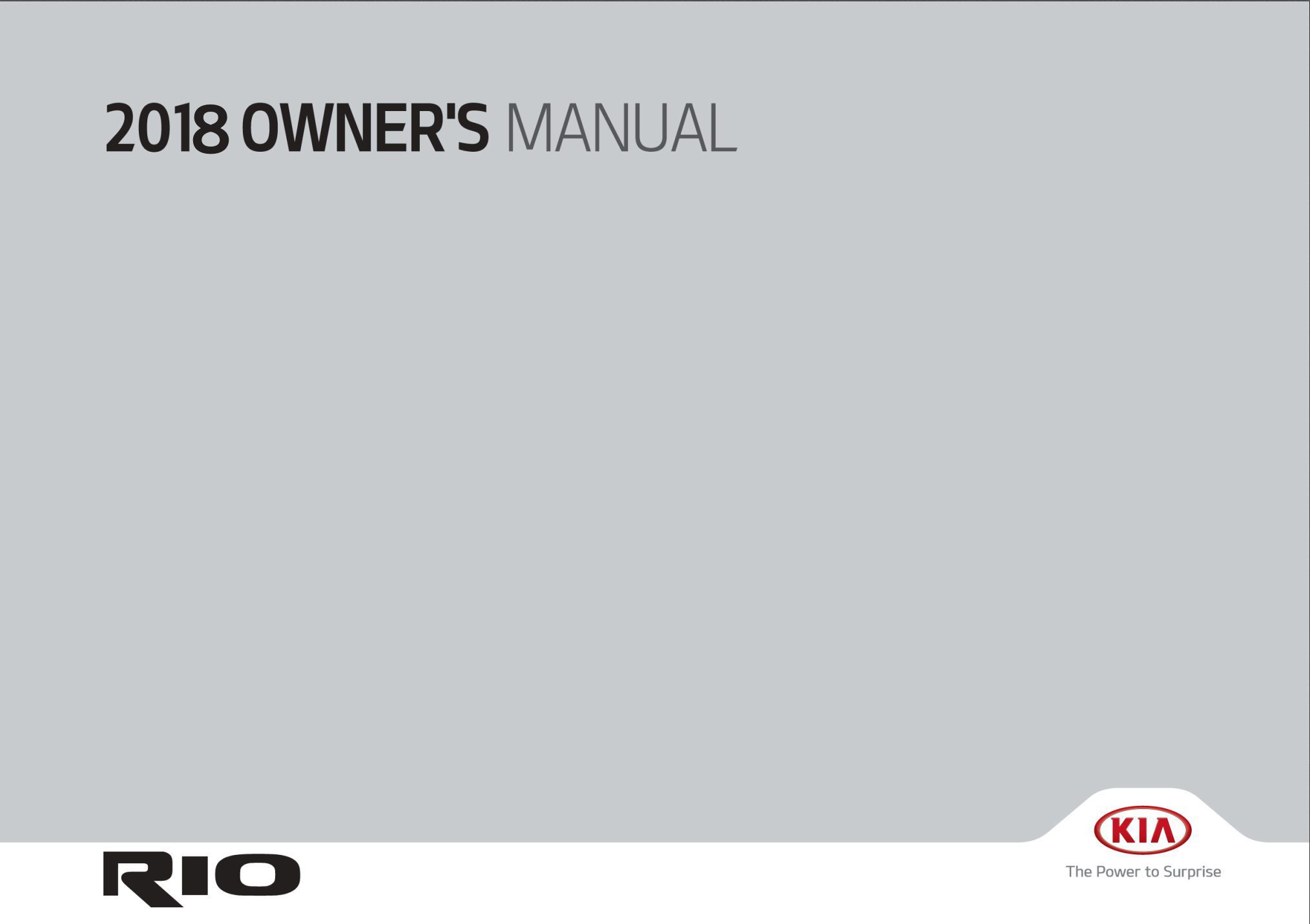 2018 kia rio owner's manual