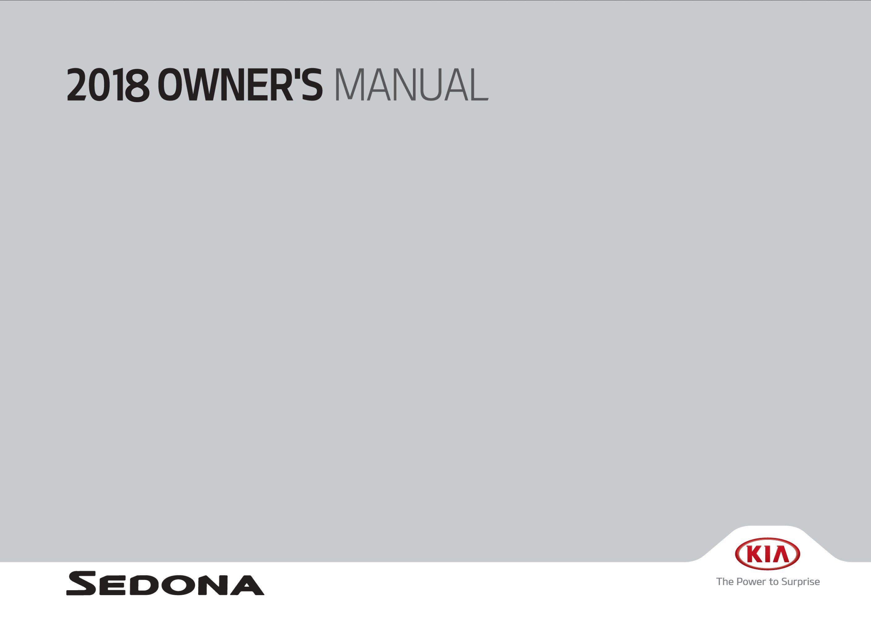 2018 kia sedona owner manual