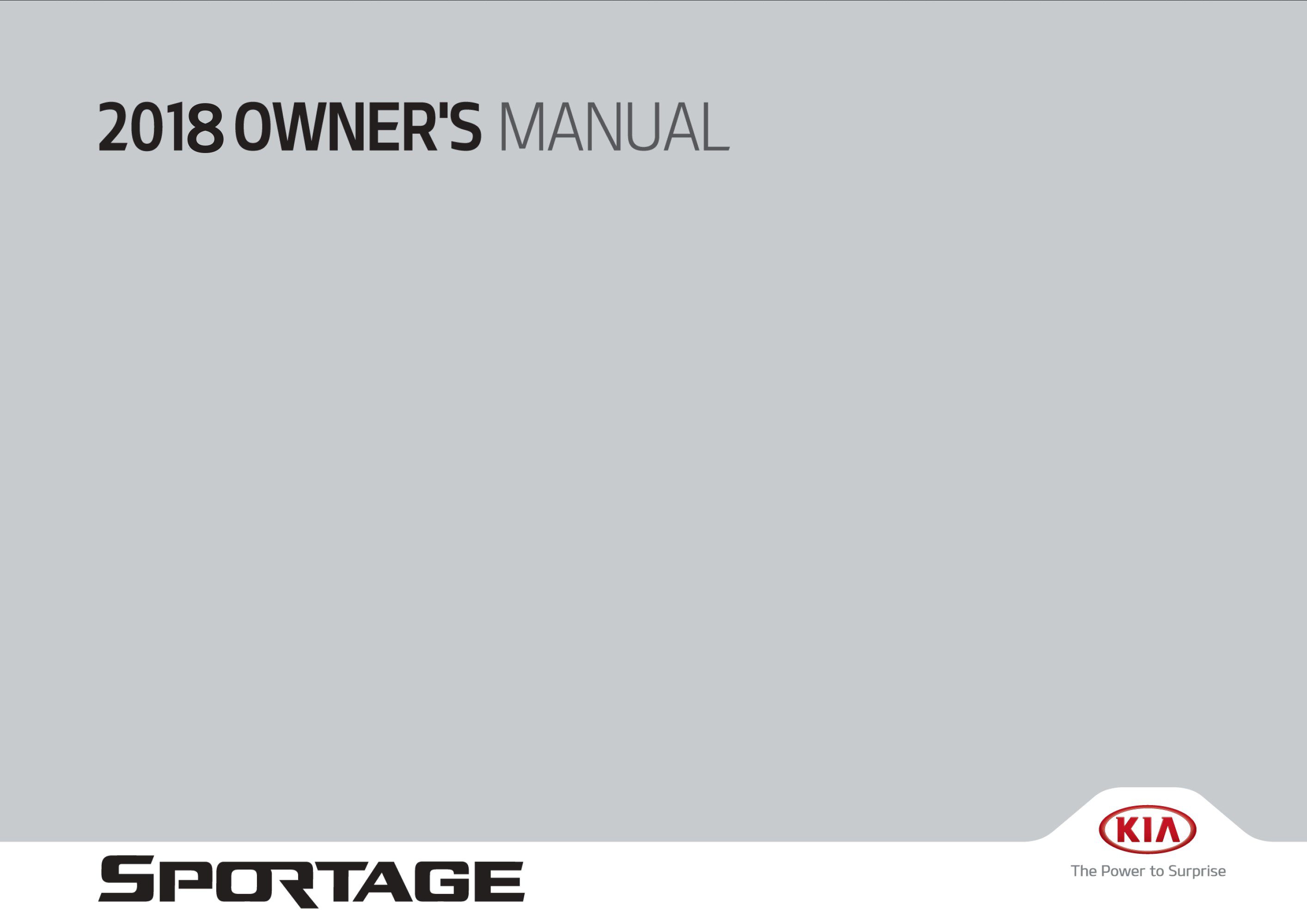 2018 kia sportage owner manual