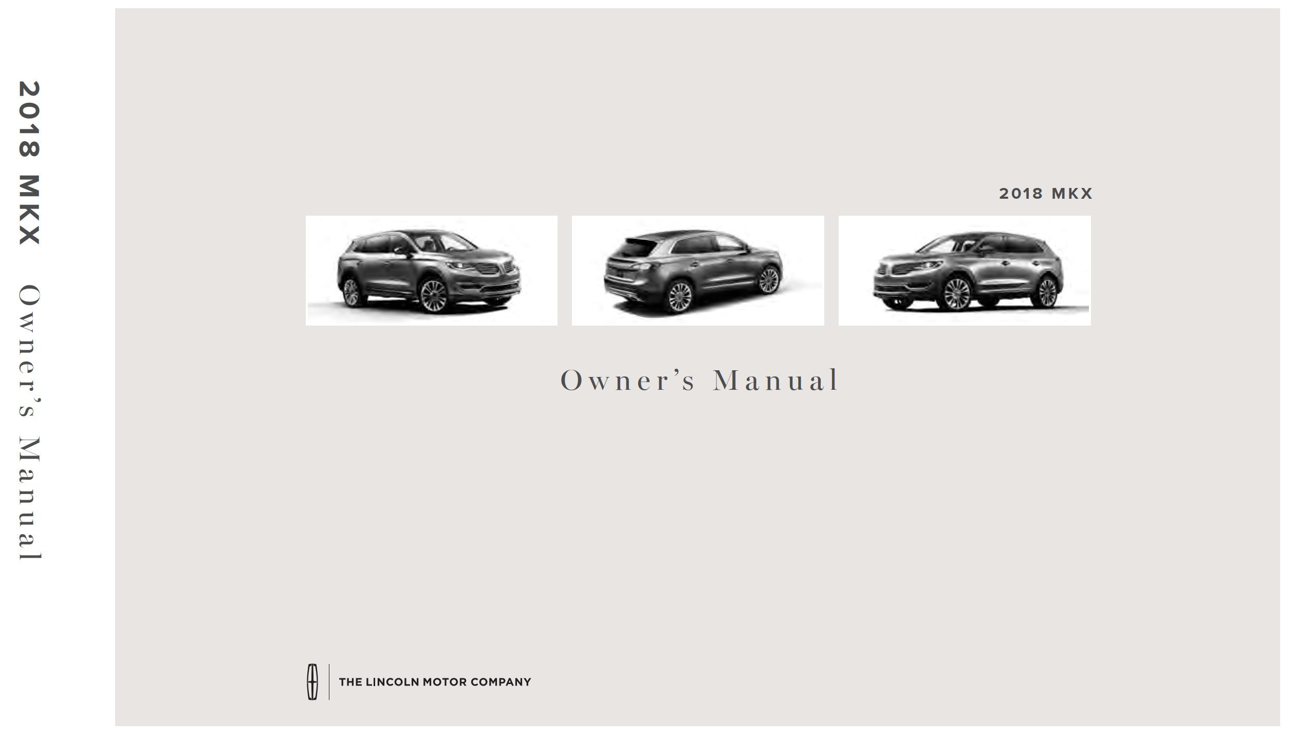 2018 lincoln mkx owner's manual