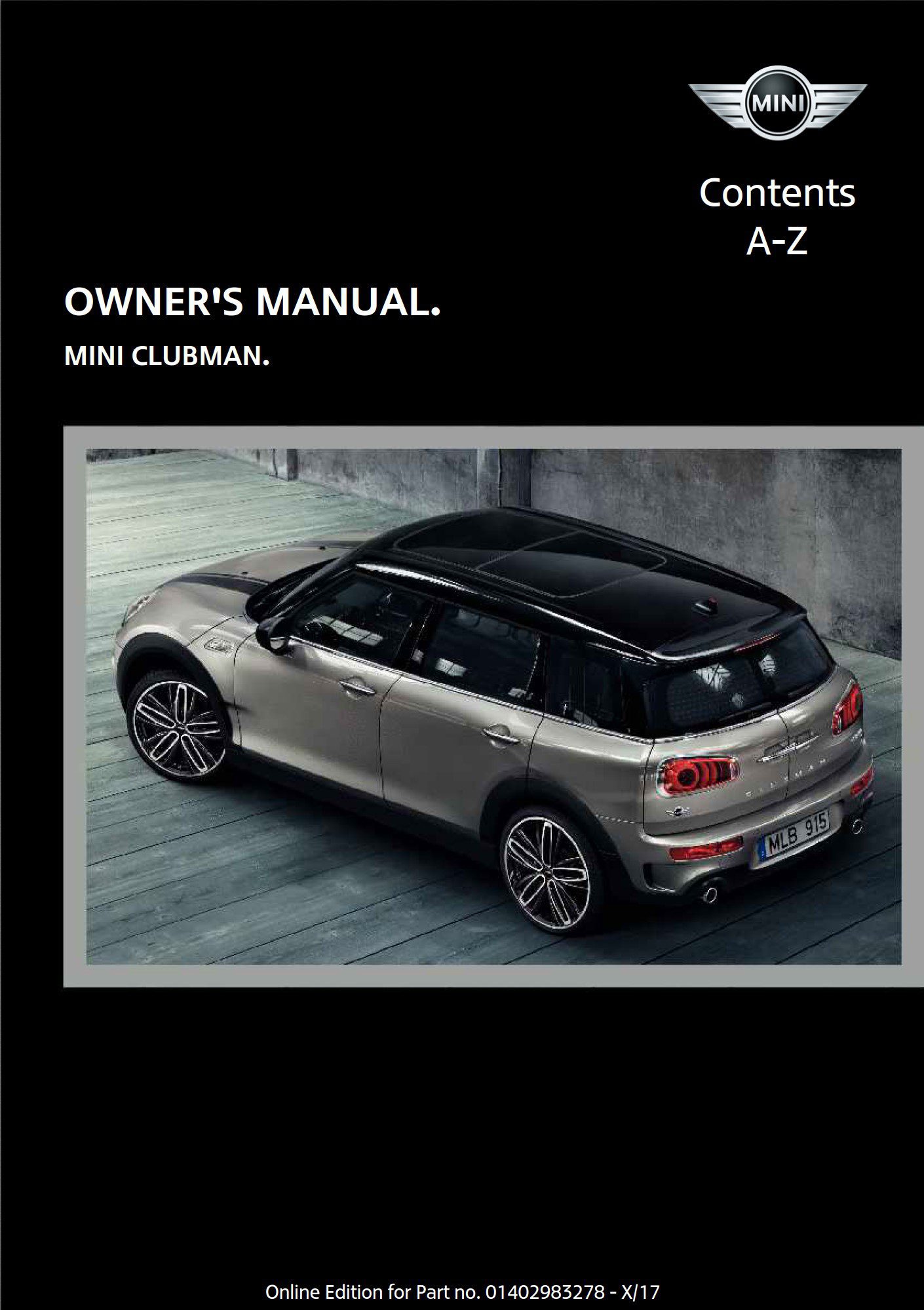 2018 mini clubman owner's manual