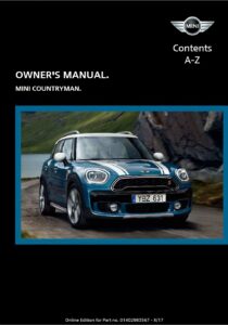 2018 mini countryman owner's manual