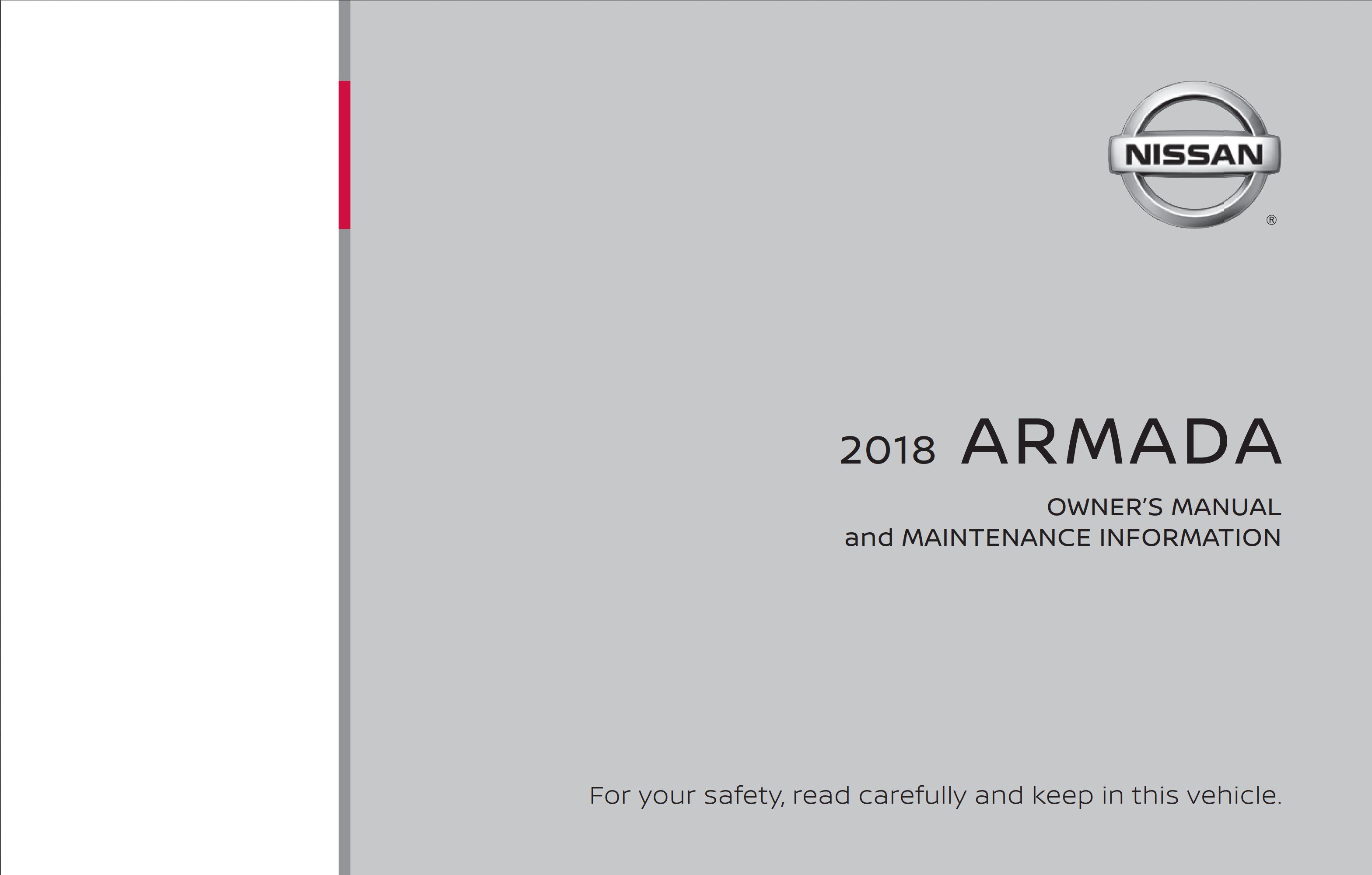 2018 nissan armada owner's manual