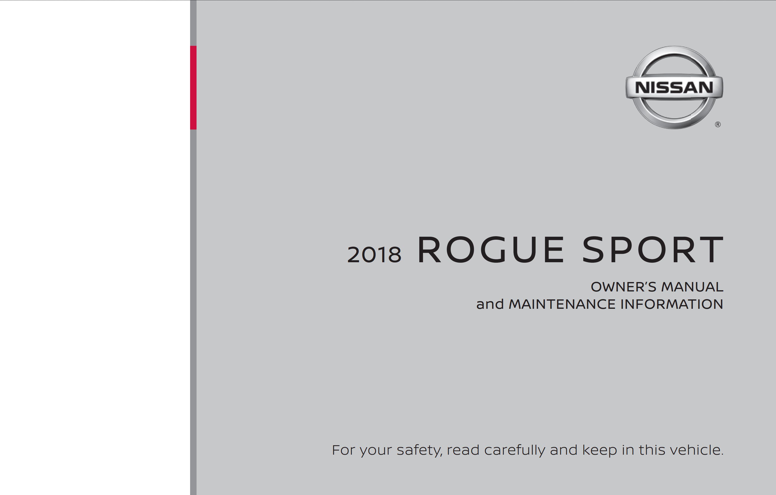 2018 nissan rogue sport owner's manual