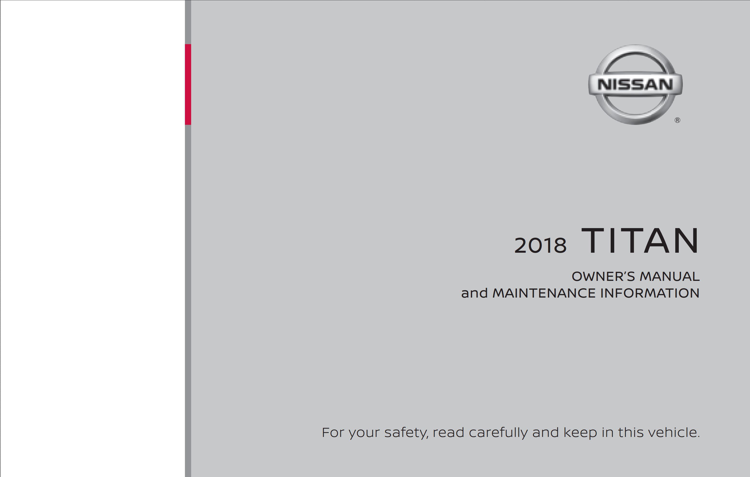 2018 nissan titan owner's manual