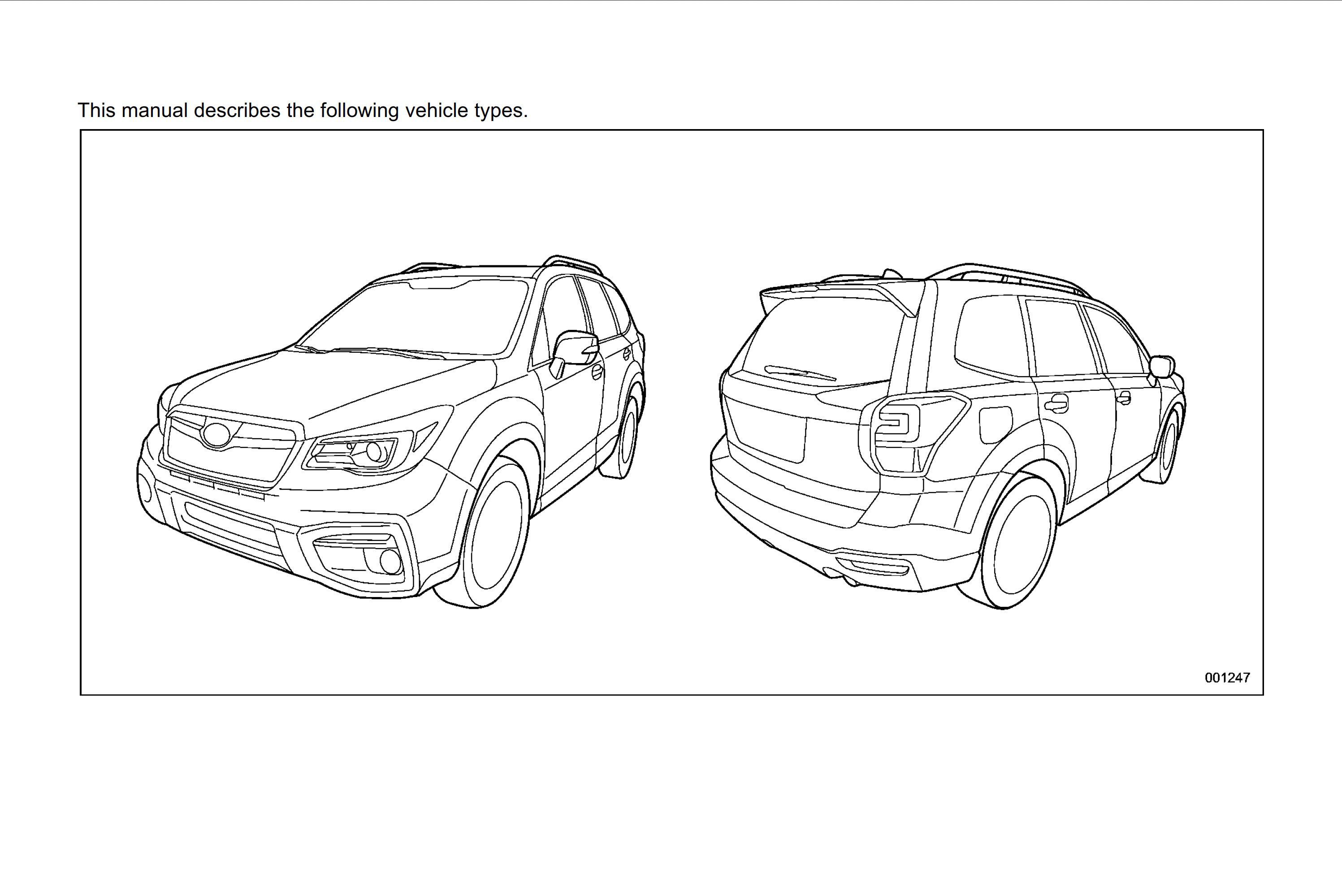 2018 subaru forester owner's manual