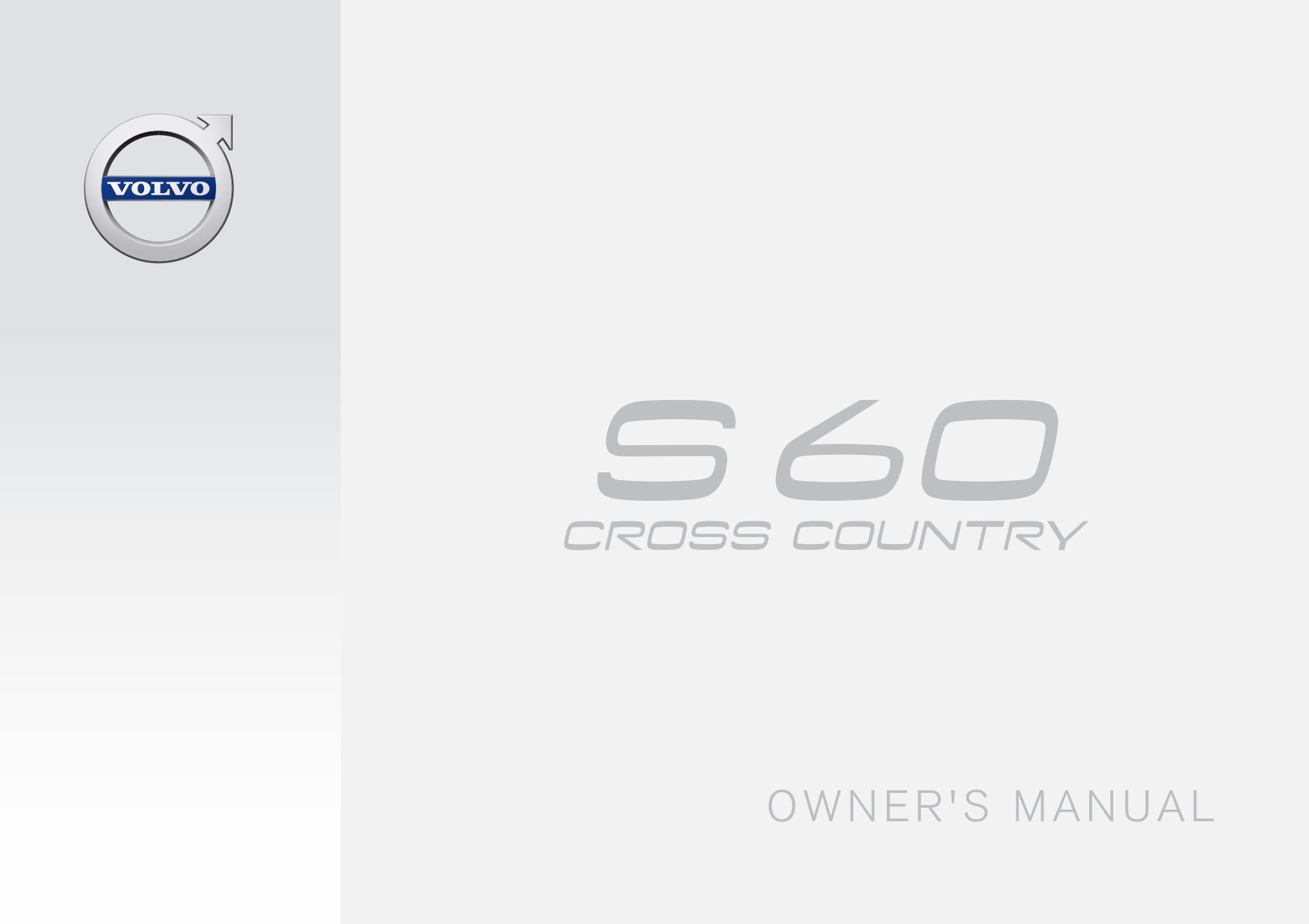 2018 volvo s60 cross country owner's manual