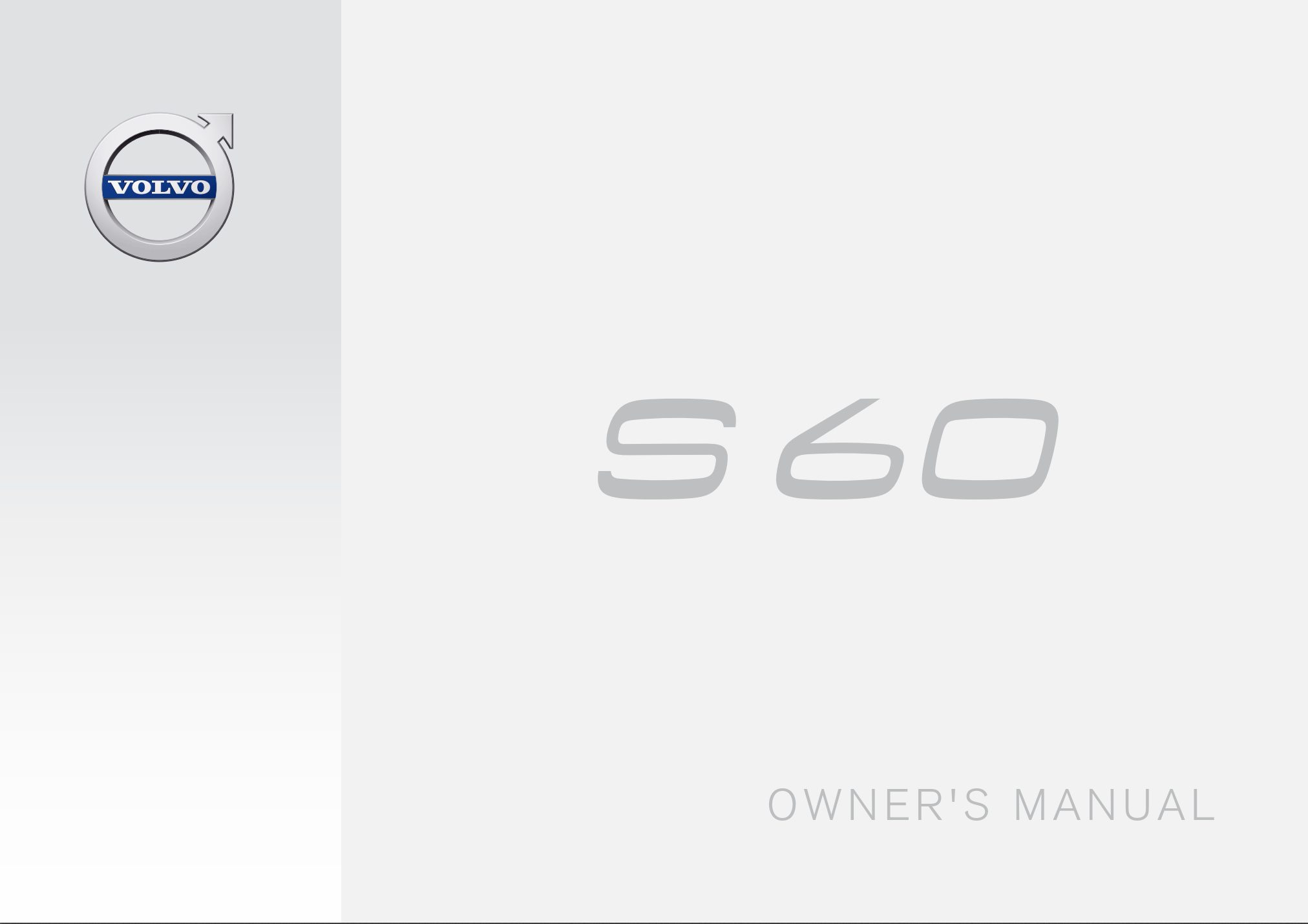 2018 volvo s60 owner's manual