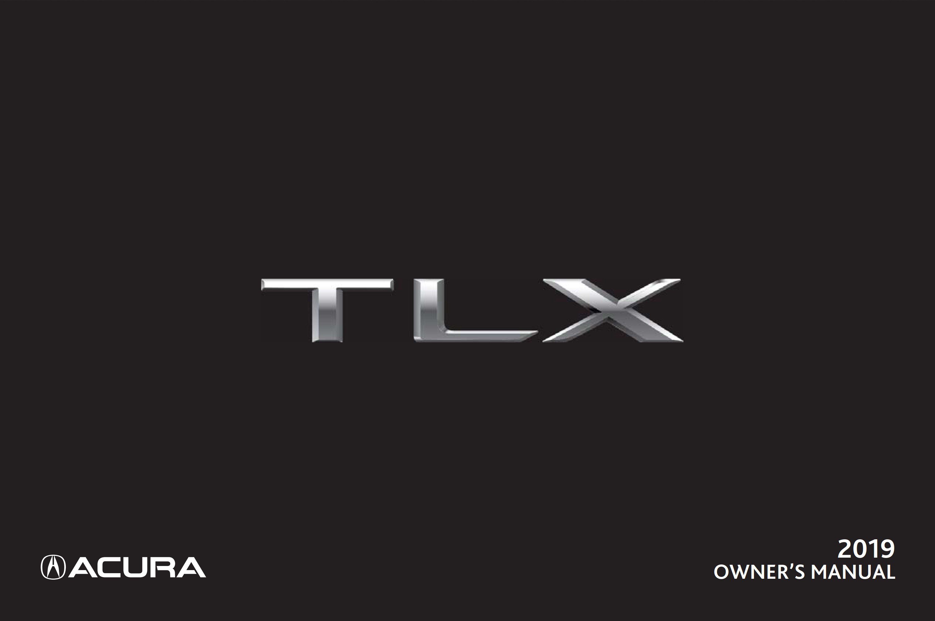 2019 acura tlx owner's manual