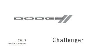 2019 dodge challenger owner's manual