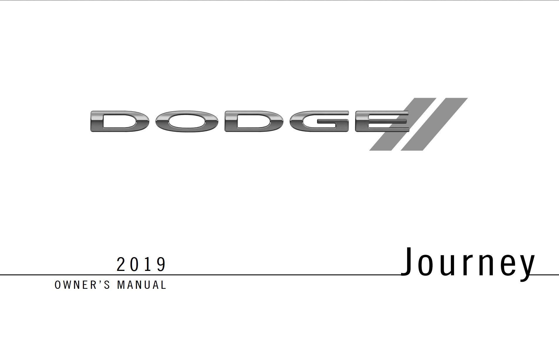 2019 dodge journey owner's manual