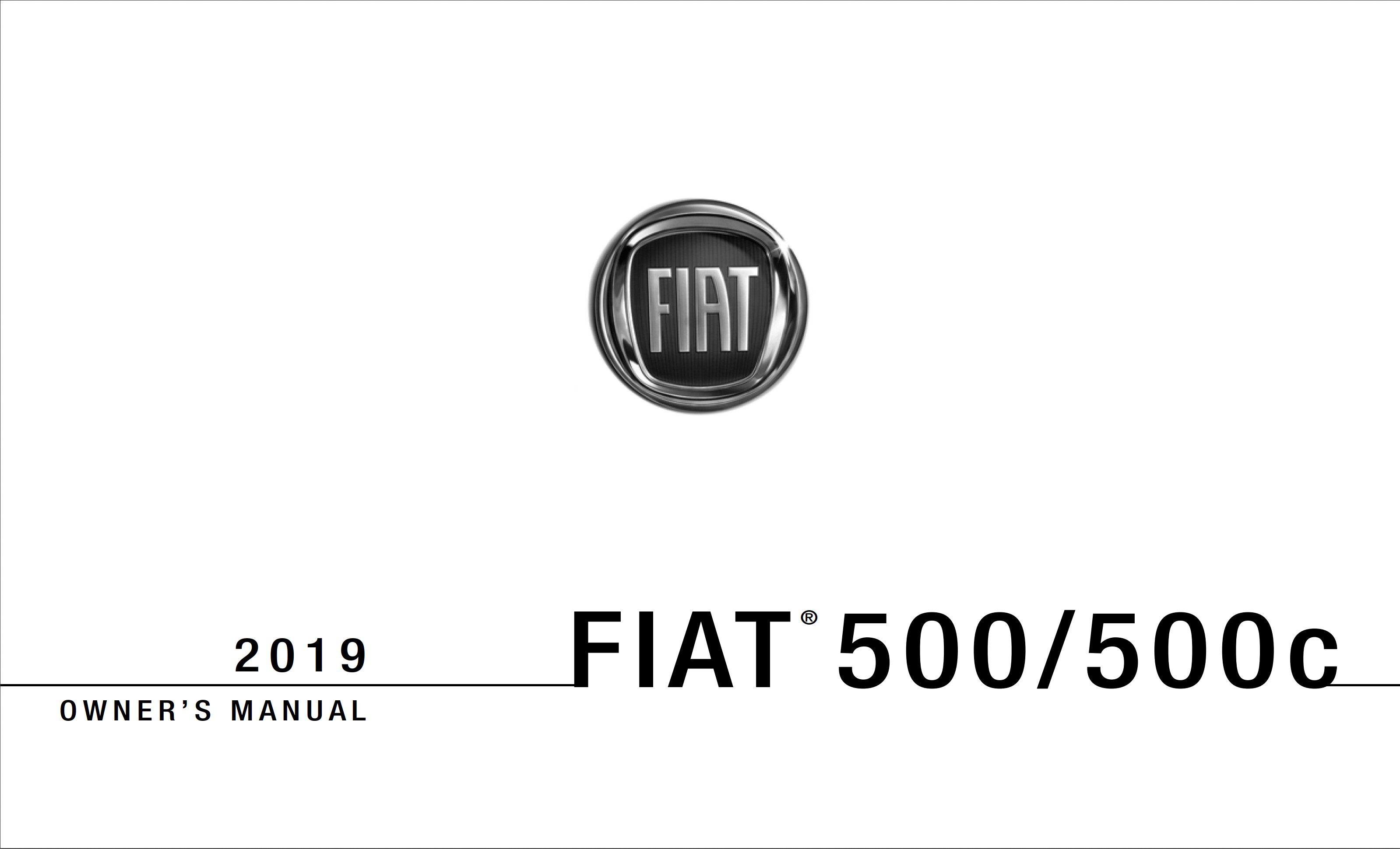 2019 fiat 500 owner's manual