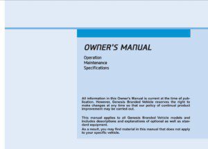 2019 genesis g70 owner manual