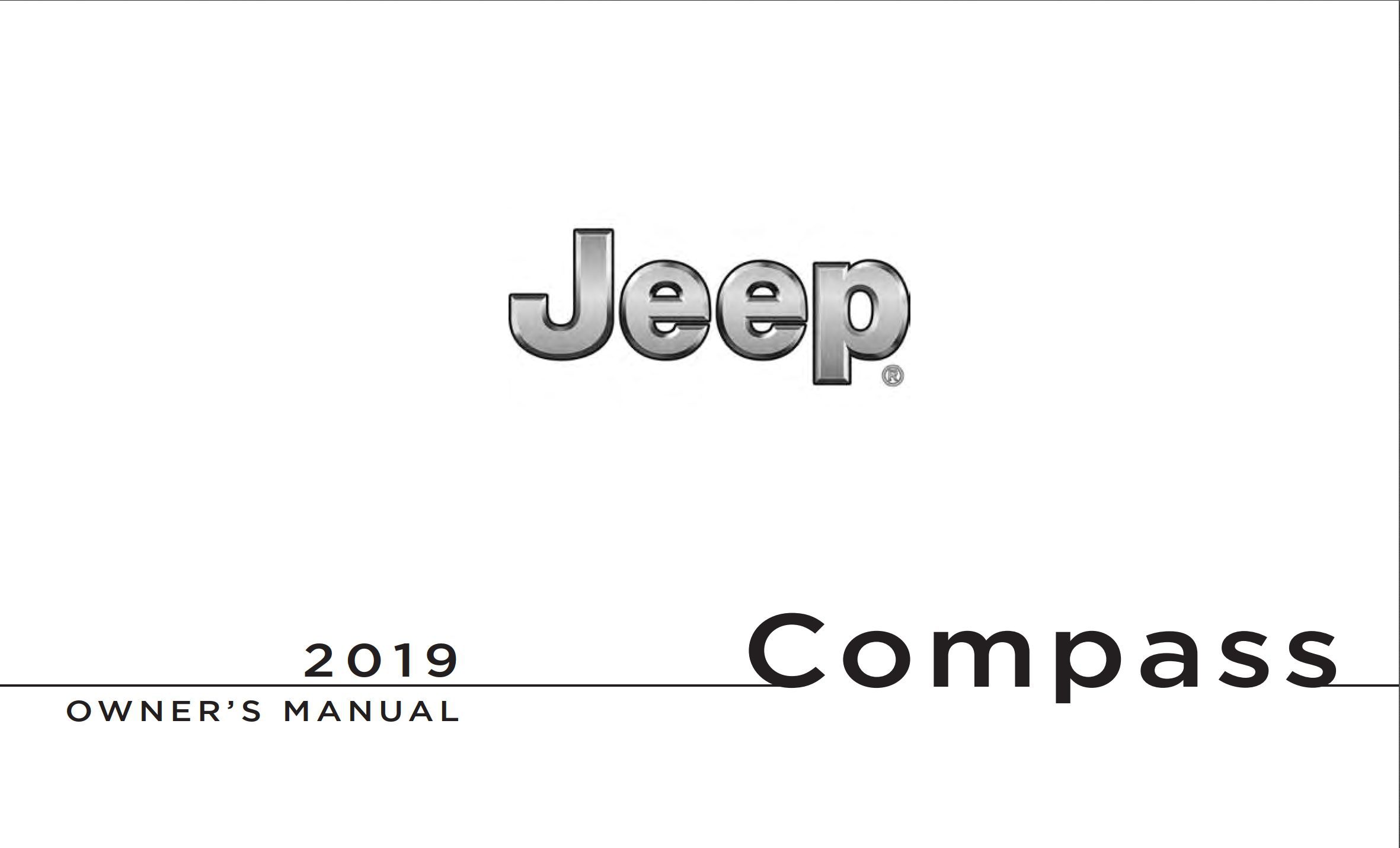 2019 jeep compass owner's manual