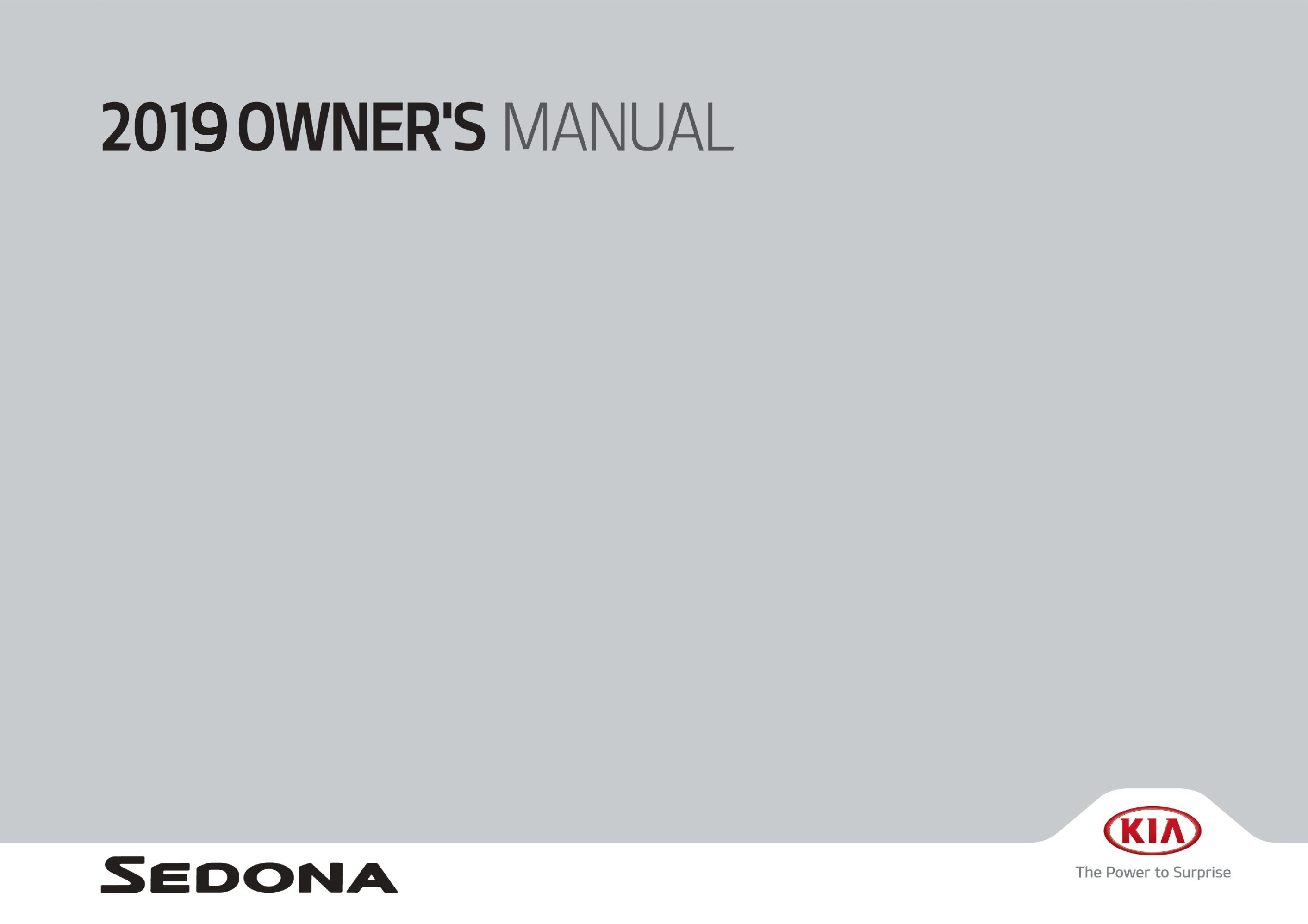 2019 kia sedona owner manual