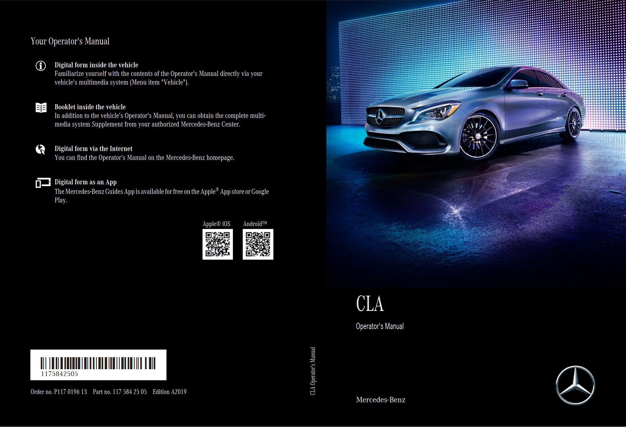 2019 mercedes benz cla owner's manual