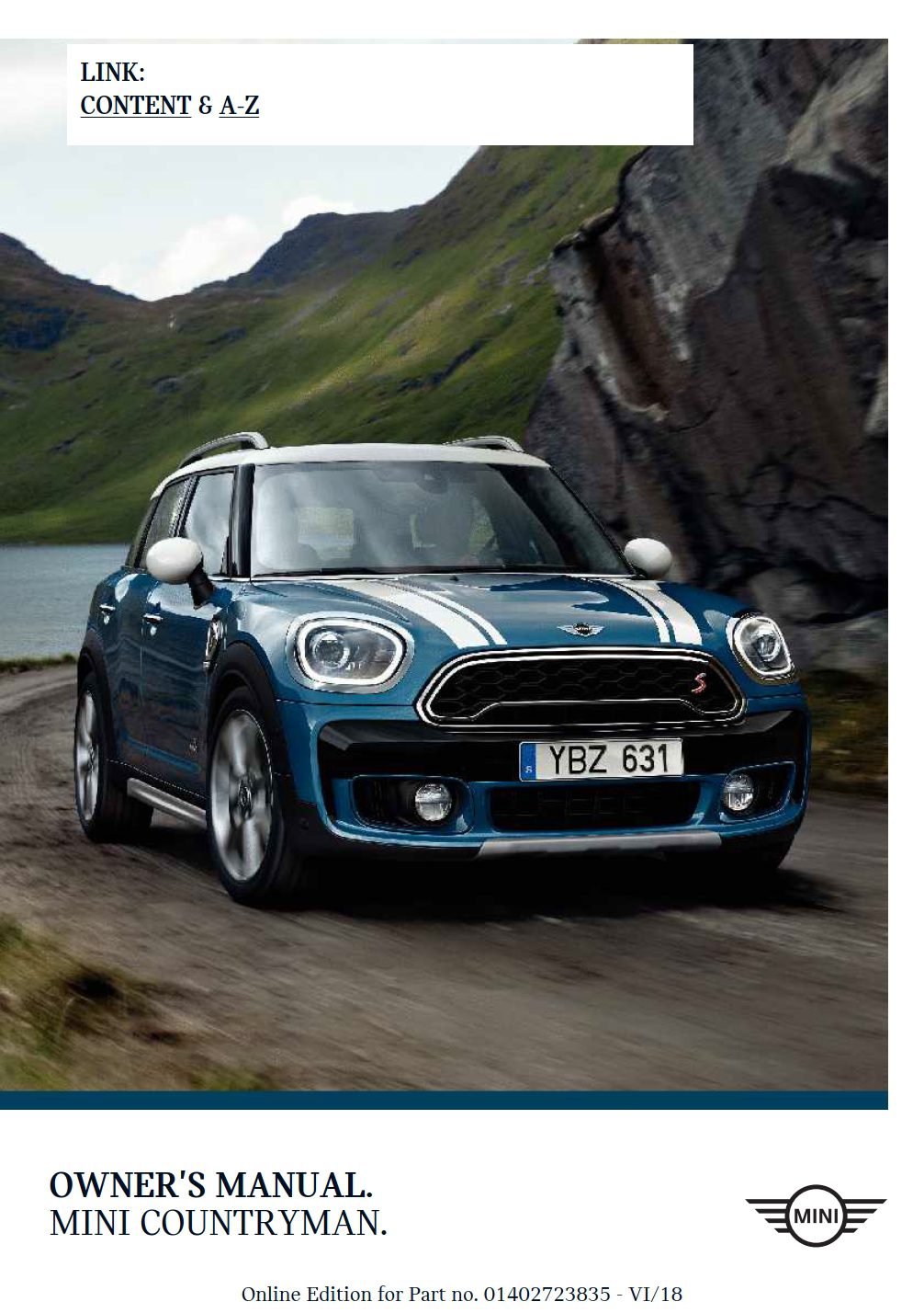 2019 mini countryman owner's manual