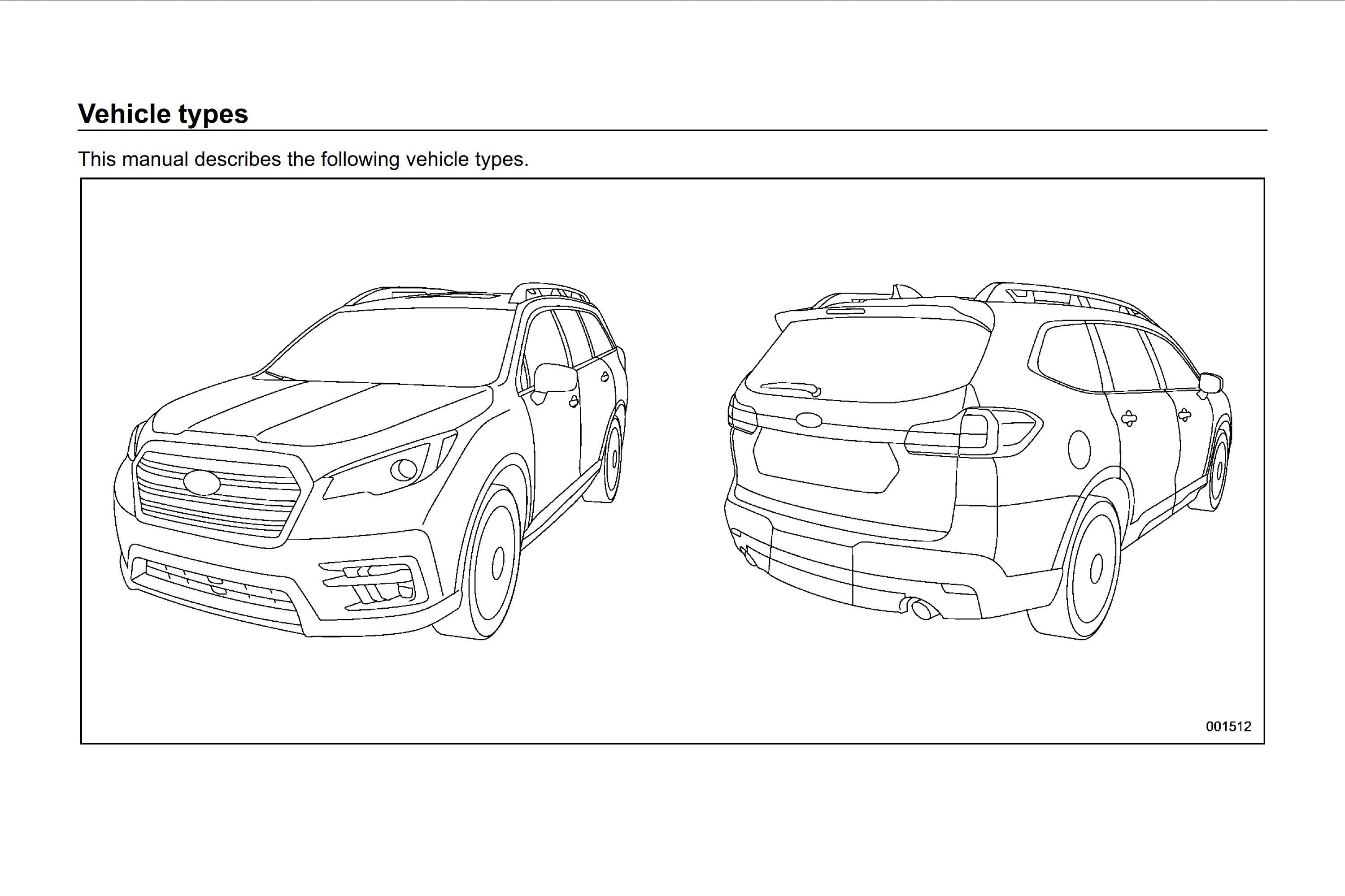 2019 subaru ascent owner's manual