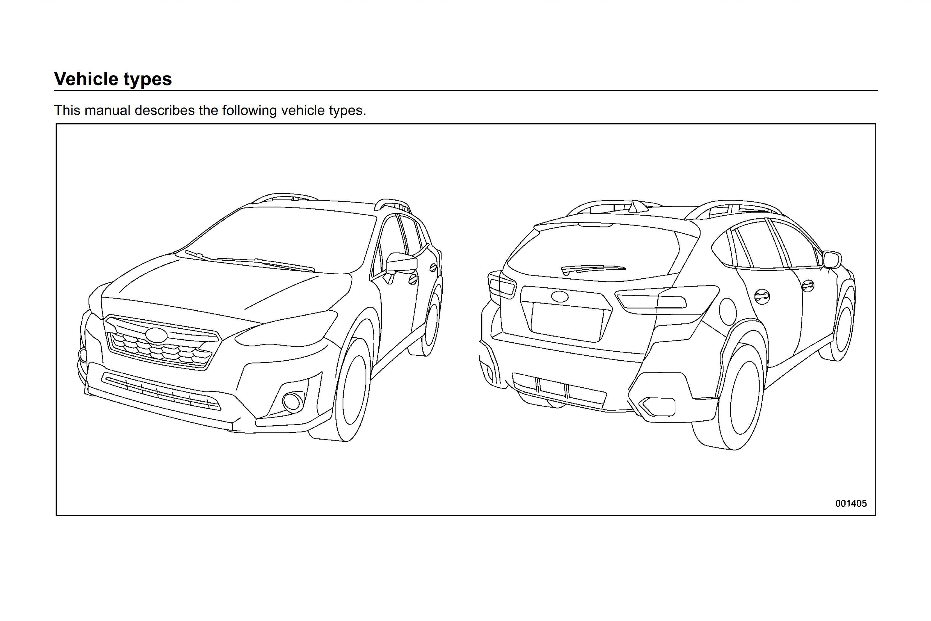 2019 subaru crosstrek owner's manual