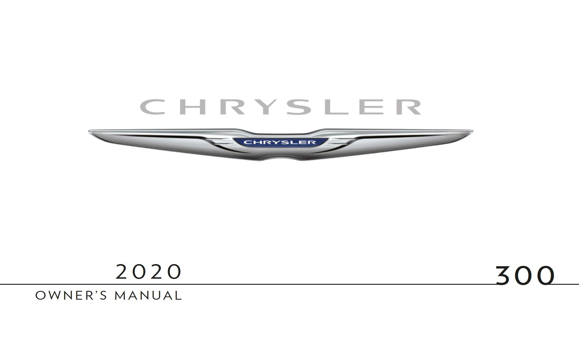 2020 chrysler 300 owner's manual