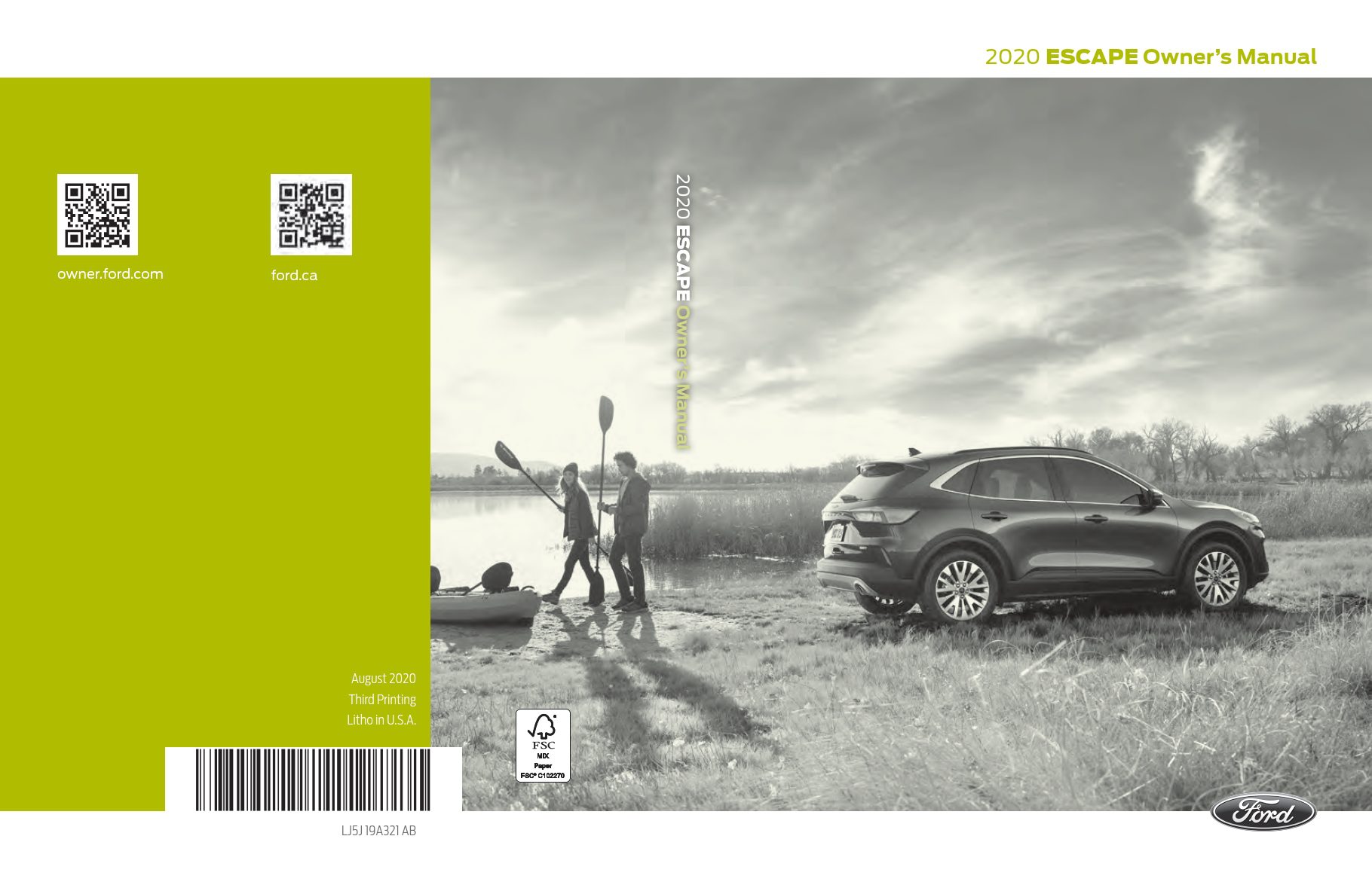 2020 escape owner’s manual